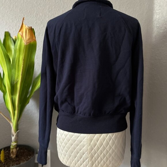 Victoria's Secret VS PINK Sport Pullover Drawstring Collar Navy Silver, Size S - Picture 4 of 9